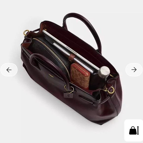 Coach Dark Burgundy Empire Carryall - Picture 2 of 7